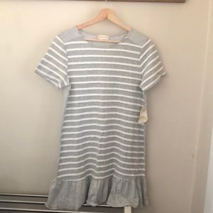 Striped Grey and White Dress